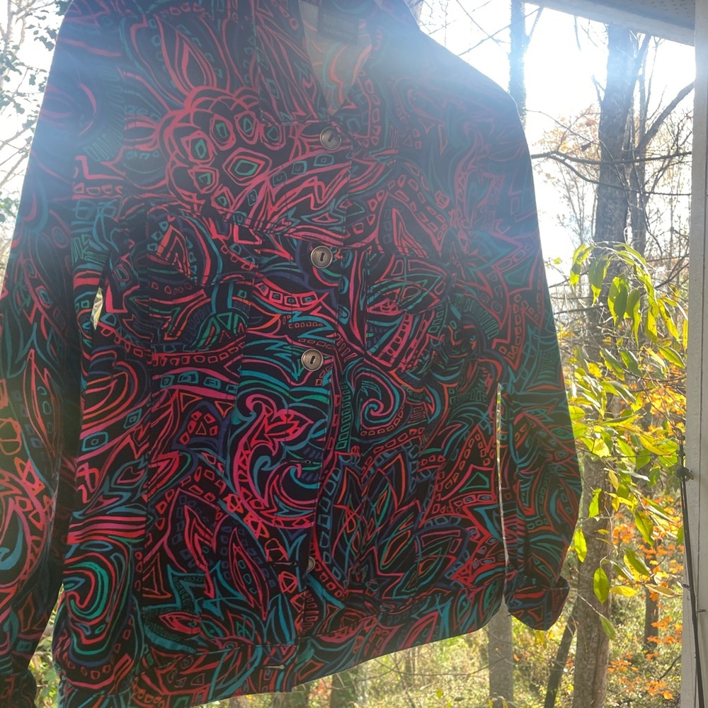 Chico's Vibrant Geometric Jacket - image 7